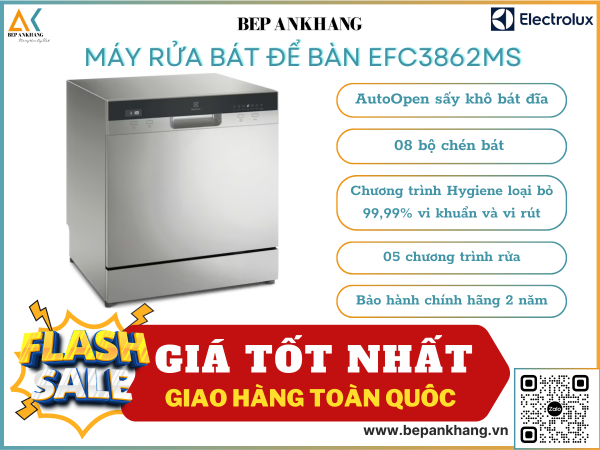 Máy rửa chén bát để bàn Electrolux EFC3862MS 